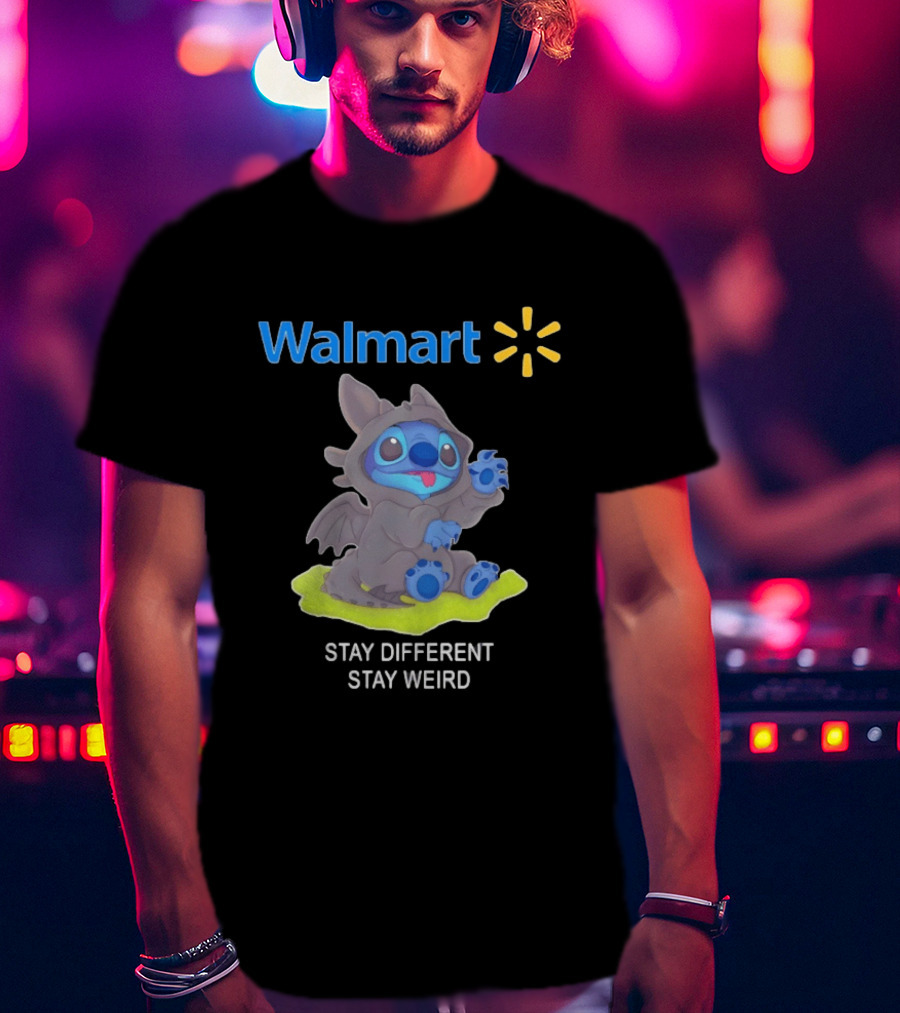 Walmart Canada Toothless Stitch Stay Different Stay Weird T-Shirt