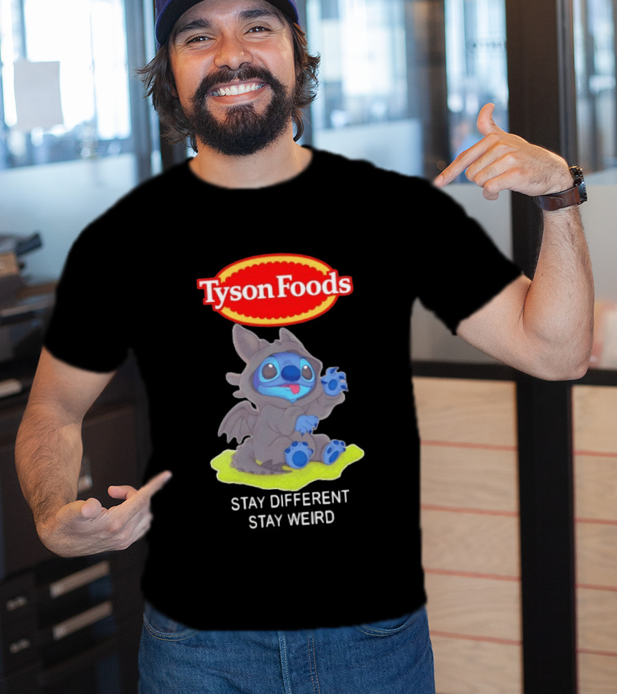 Tyson Foods Toothless Stitch Stay Different Stay Weird T-Shirt