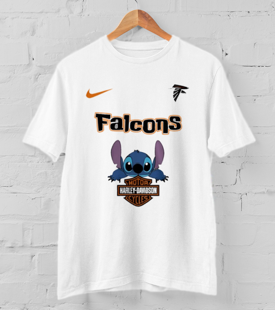 Atlanta Falcons Stitch Motocycle Cycles Football Nike T-Shirt