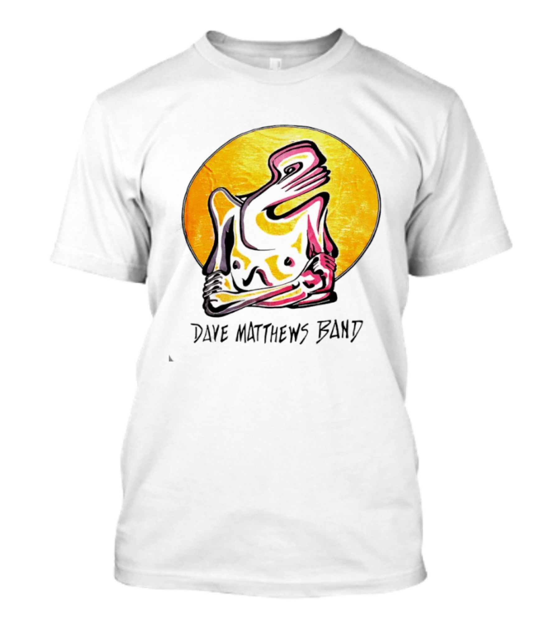 Dave Matthews Band Abstract Sun Yellow Art DMB T-Shirt