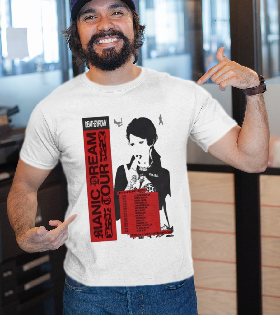 Deathbyromy Manic Dream Tour 2026 UK Europe Concert Dates T-Shirt