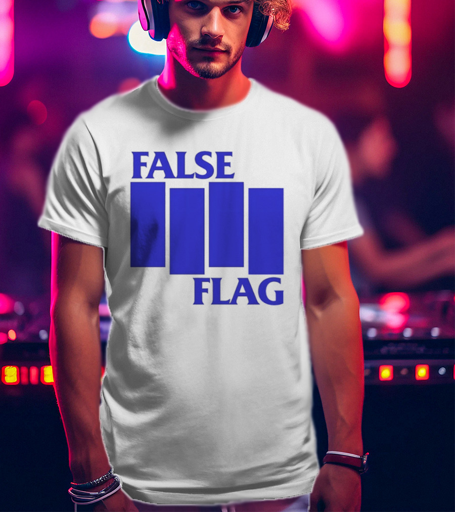 False Flag Bars Blue T-Shirt