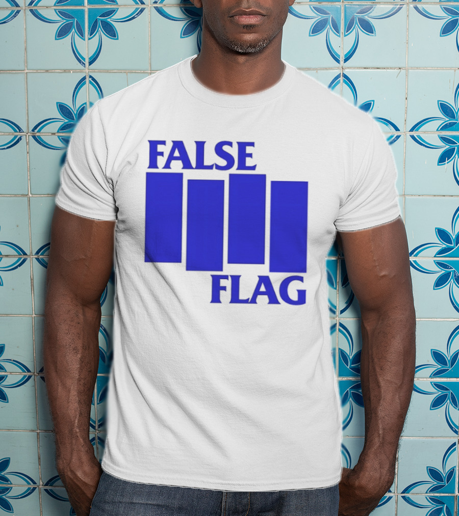 False Flag Bars Blue T-Shirt