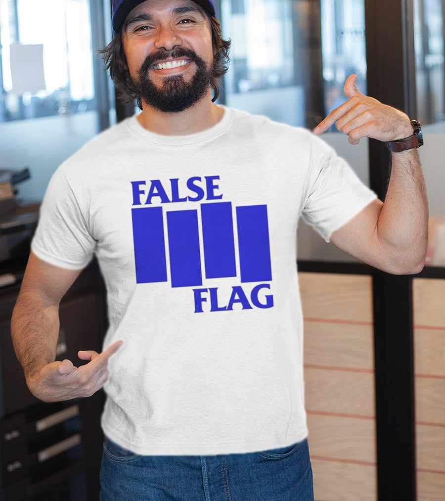 False Flag Bars Blue T-Shirt