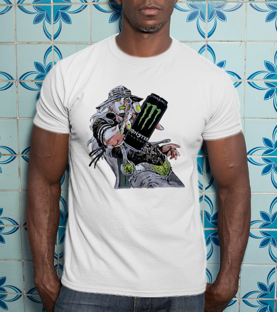 Gyro Zeppeli JoJo's Bizarre Adventure Meets Monster Energy T-Shirt