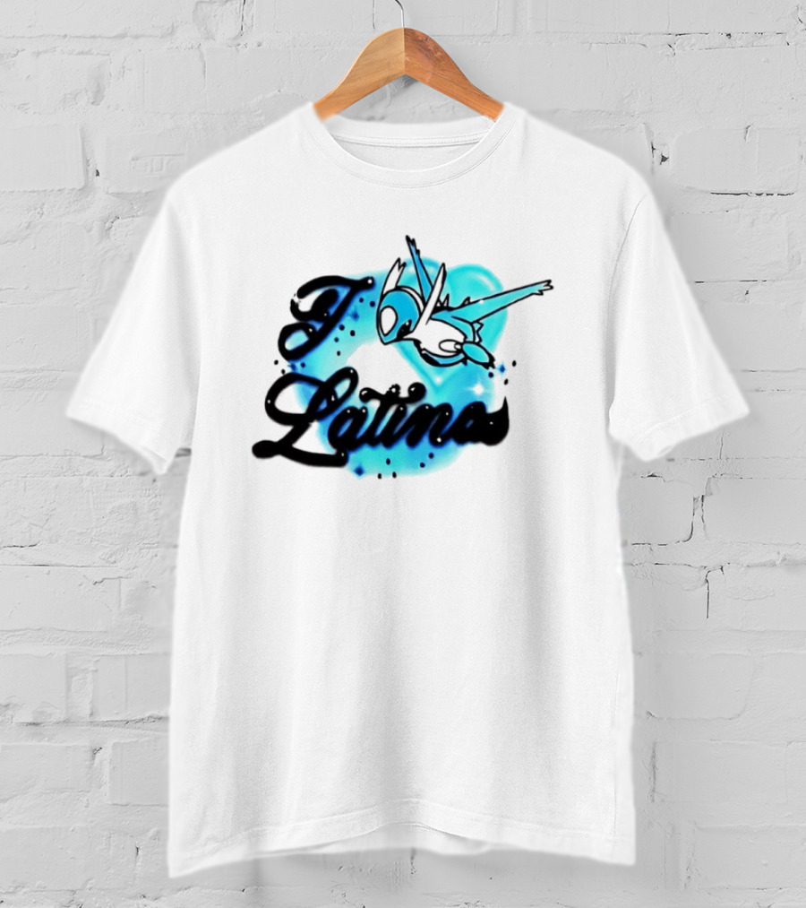 I Latinas Lugia Pokémon Style Art Blue T-Shirt