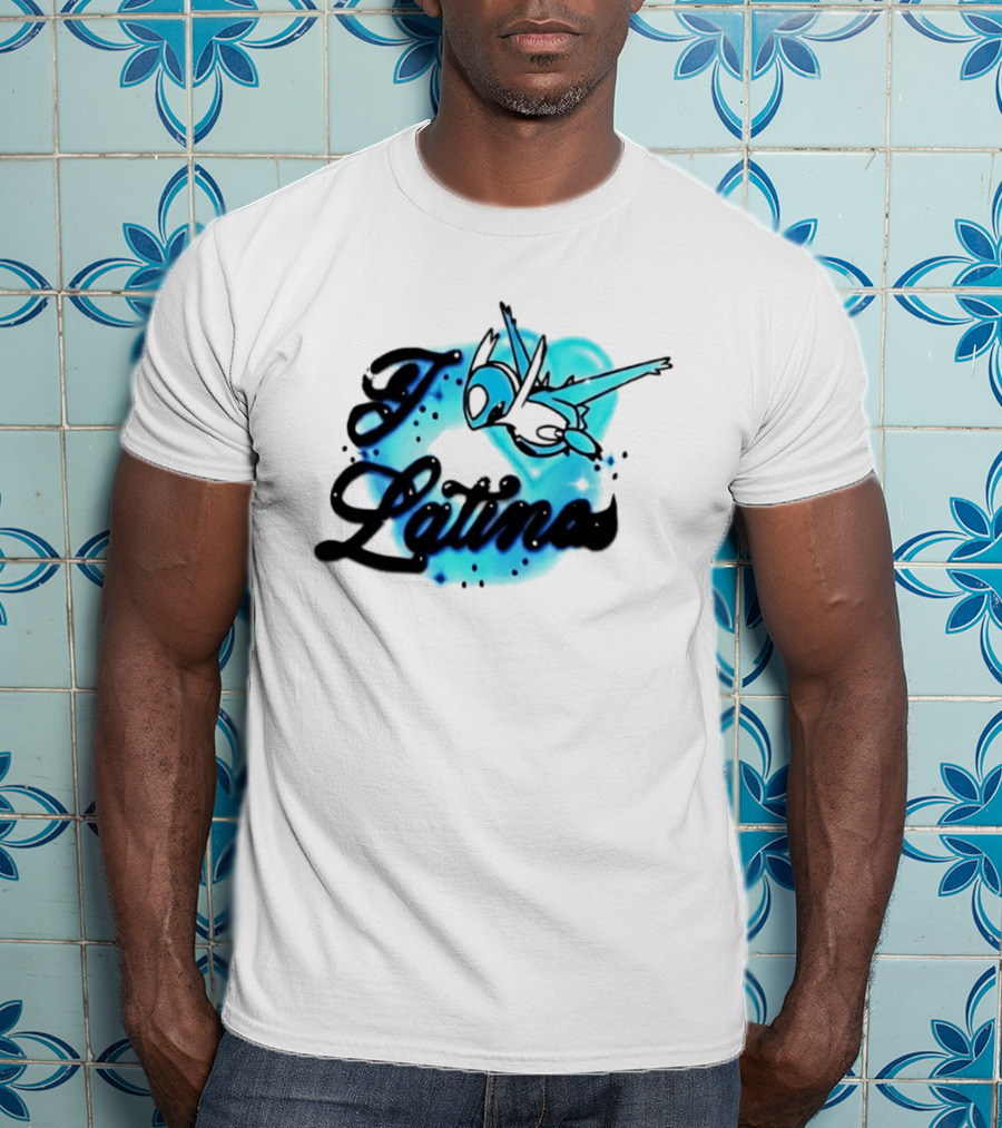 I Latinas Lugia Pokémon Style Art Blue T-Shirt