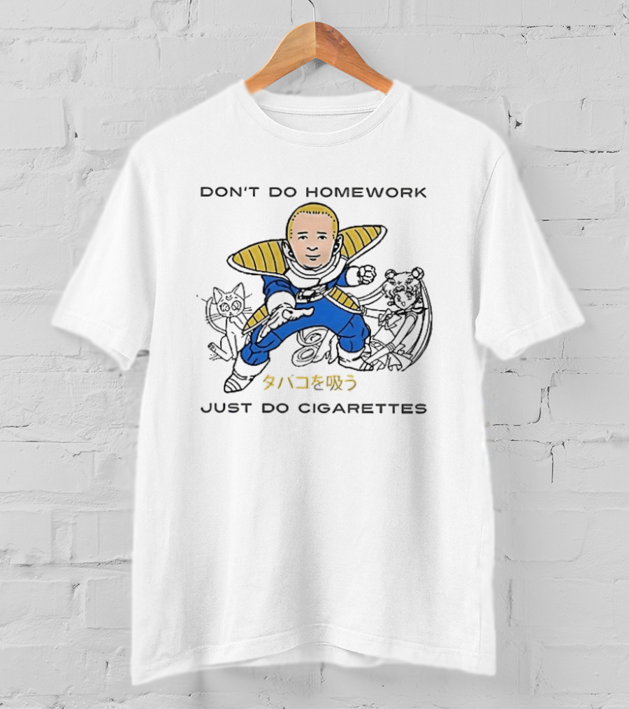 King Of The Hill Bobby Don't Do Homework Just Do Cigarettes Dragon Ball T-Shirt