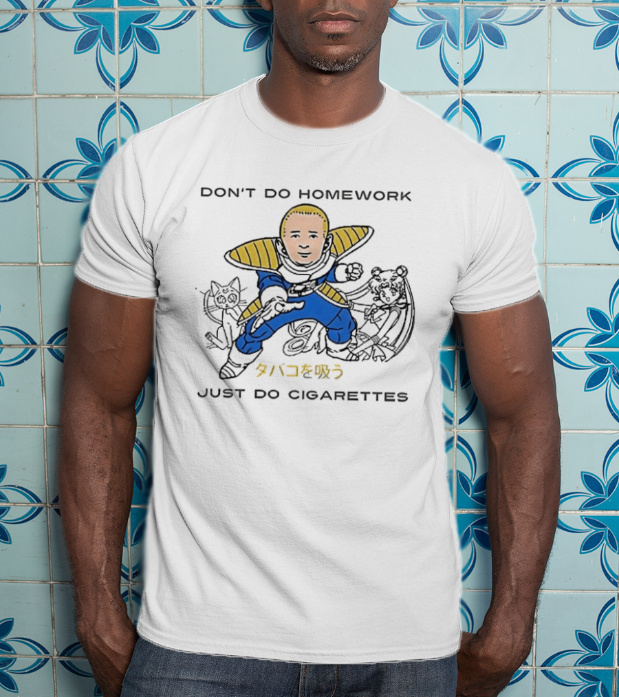 King Of The Hill Bobby Don't Do Homework Just Do Cigarettes Dragon Ball T-Shirt