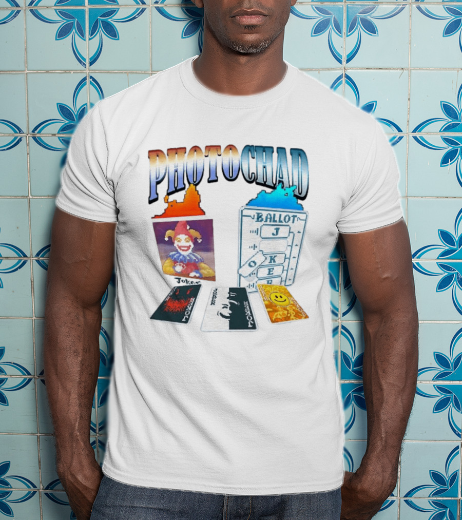 Photochad Joker Ballot Cards Smiley Face Jester T-Shirt