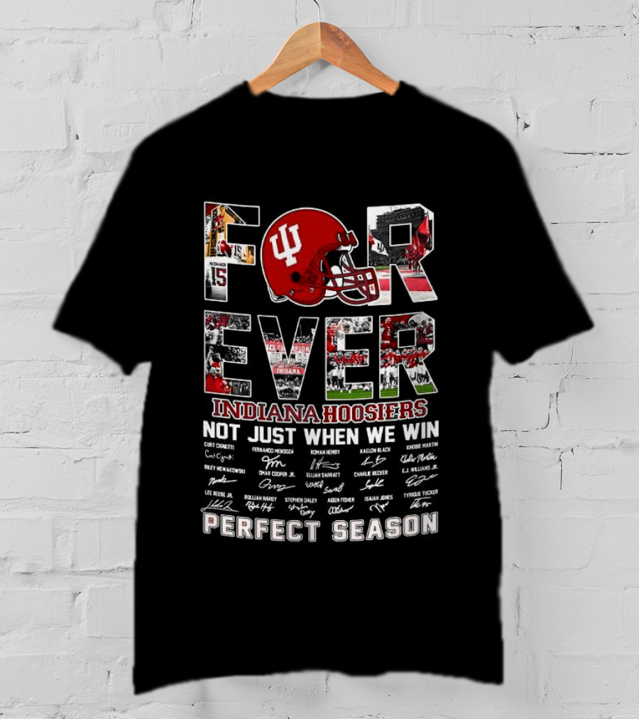 Indiana Hoosiers Forever Helmet Perfect Season Not Just When We Win T-Shirt