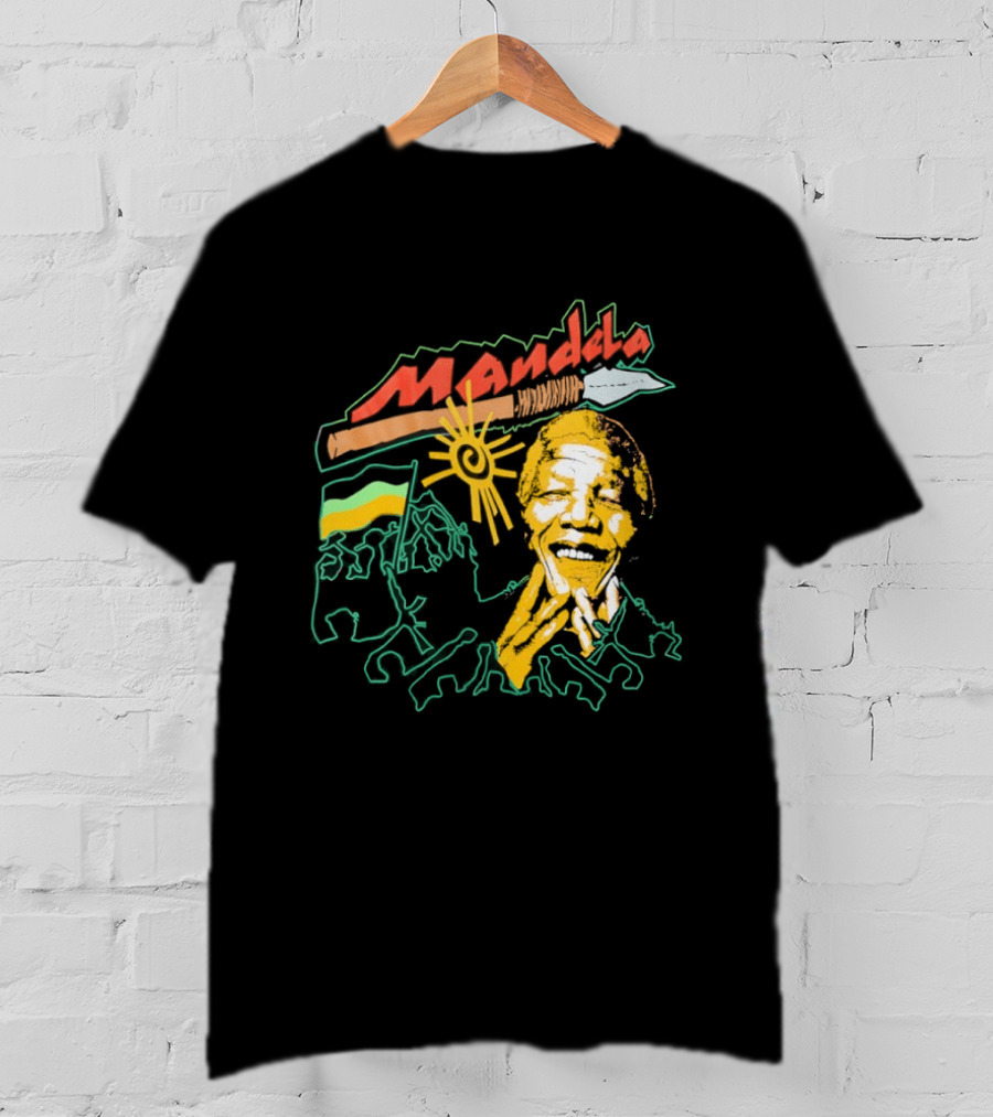 Nelson Mandela Barriers Sun Sketches T-Shirt