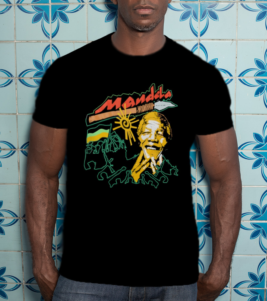Nelson Mandela Barriers Sun Sketches T-Shirt