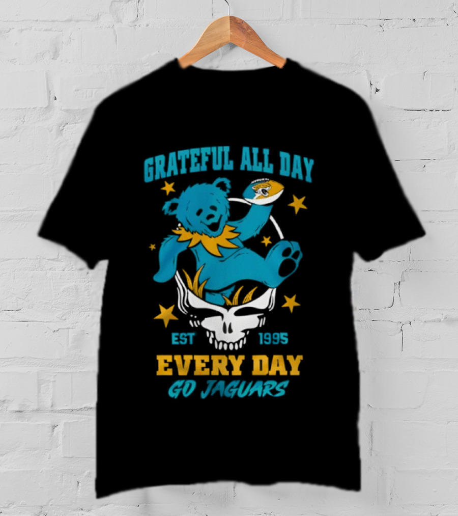 Grateful All Day Every Day Go Jaguars Est 1995 T-Shirt