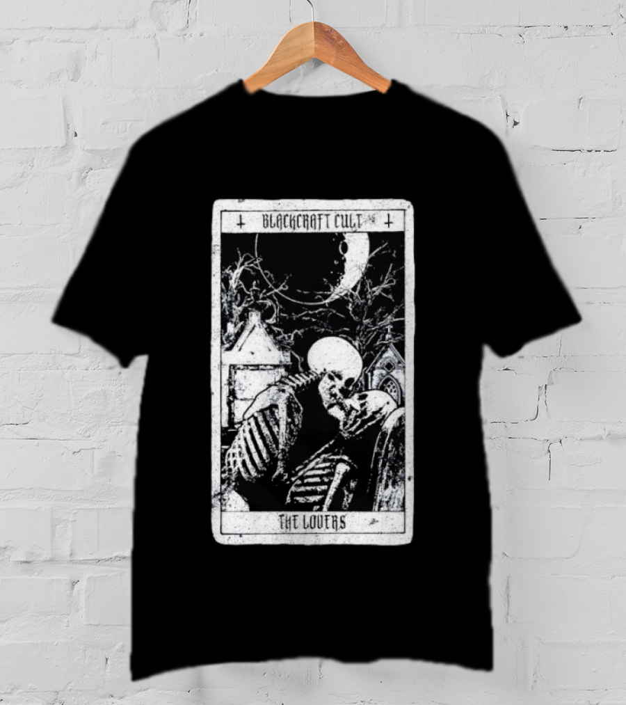 Blackcraft Cult The Lovers Tarot Skeleton Moonlit Gothic Scene T-Shirt