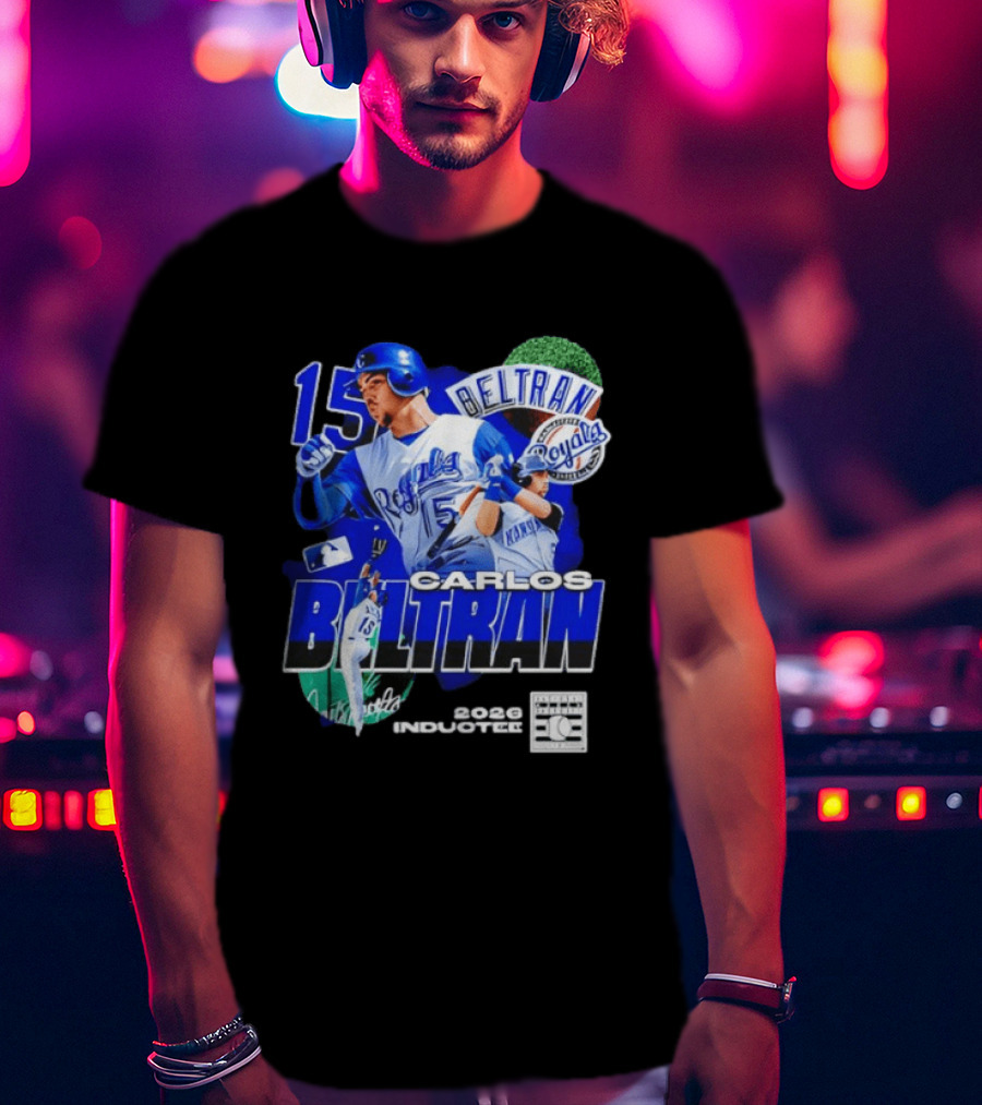 Kansas City Royals Carlos Beltran 15 Hall Of Fame Inducted 2026 T-Shirt
