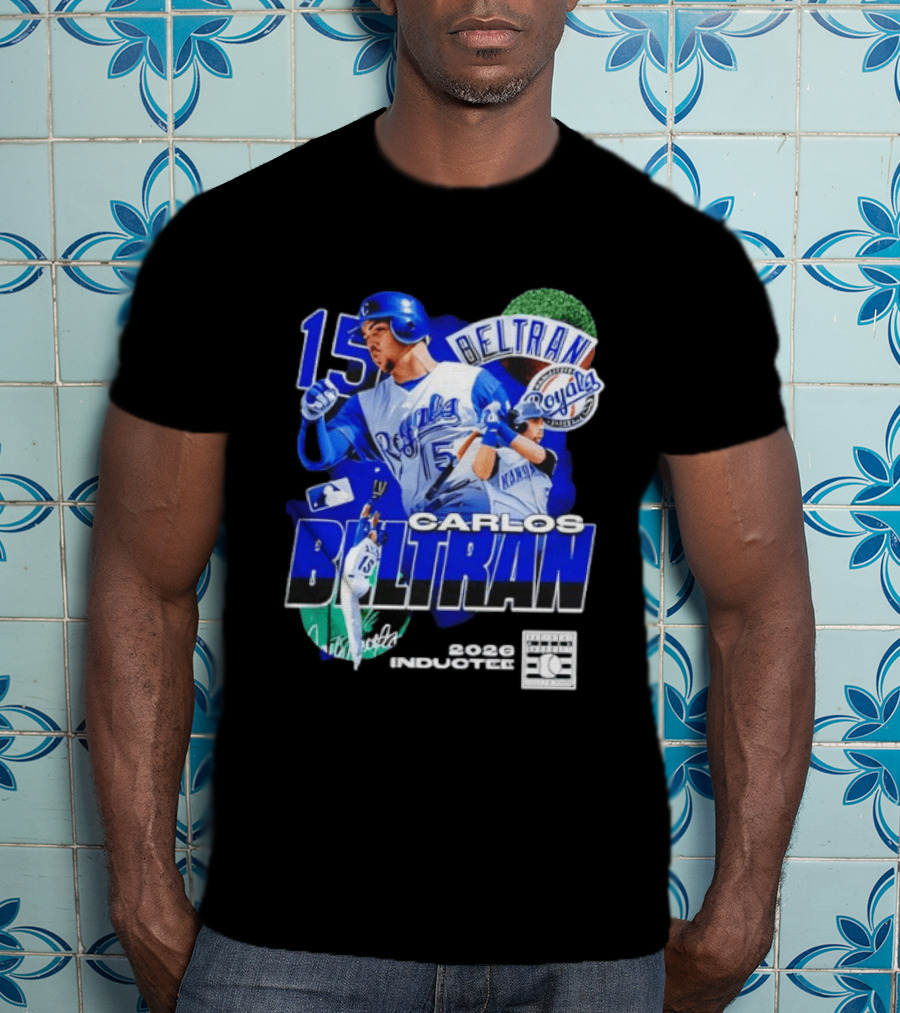 Kansas City Royals Carlos Beltran 15 Hall Of Fame Inducted 2026 T-Shirt