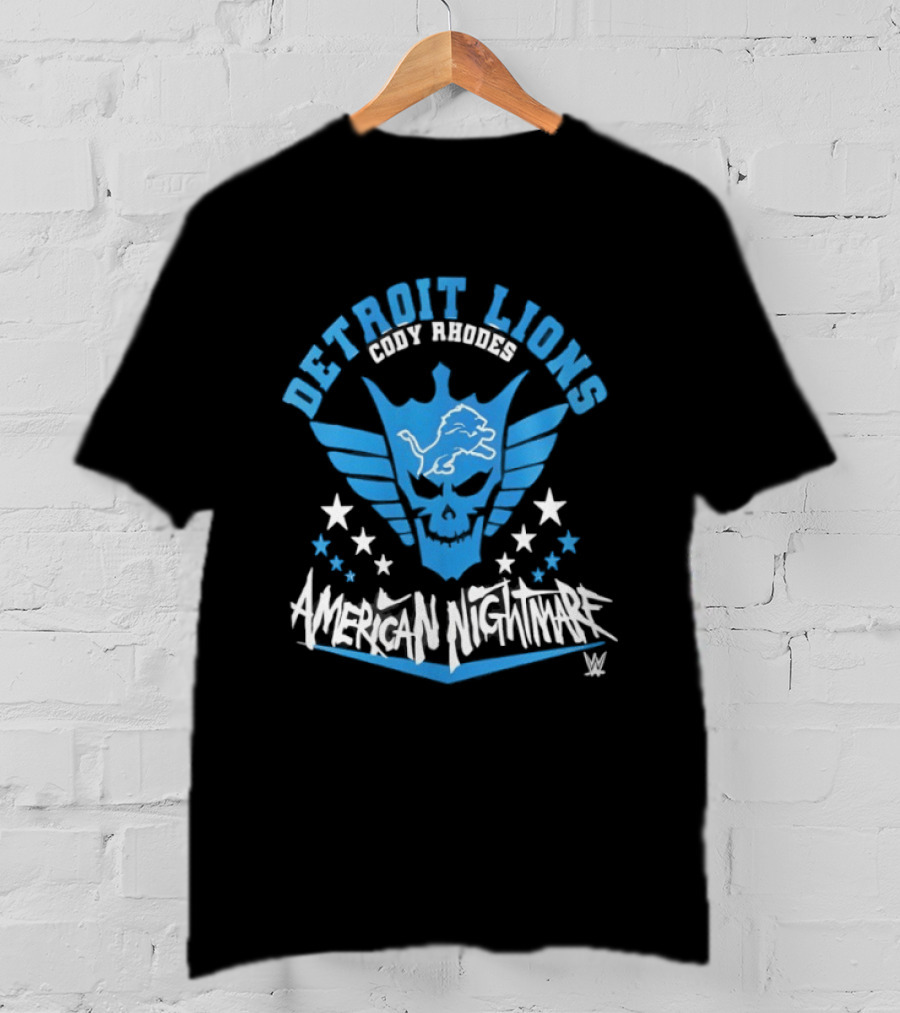 Detroit Lions Cody Rhodes American Nightmare WWE T-Shirt