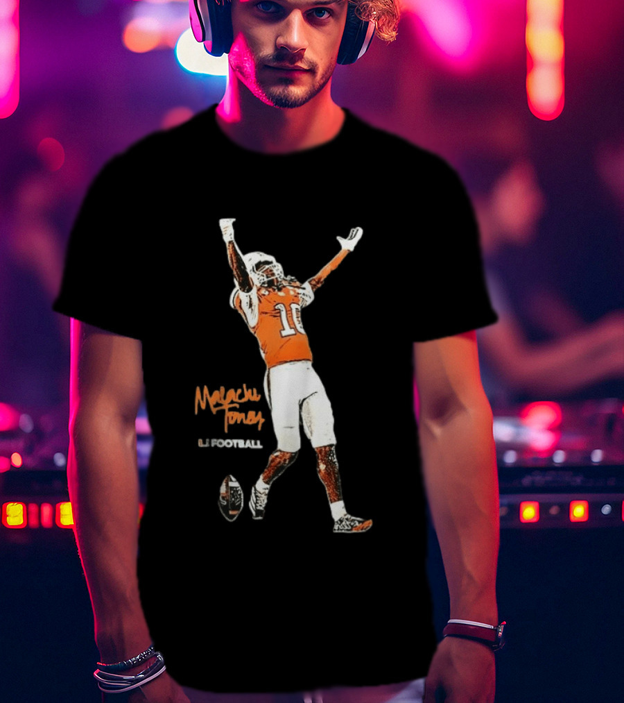 Malachi Toney Football 10 Celebration T-Shirt