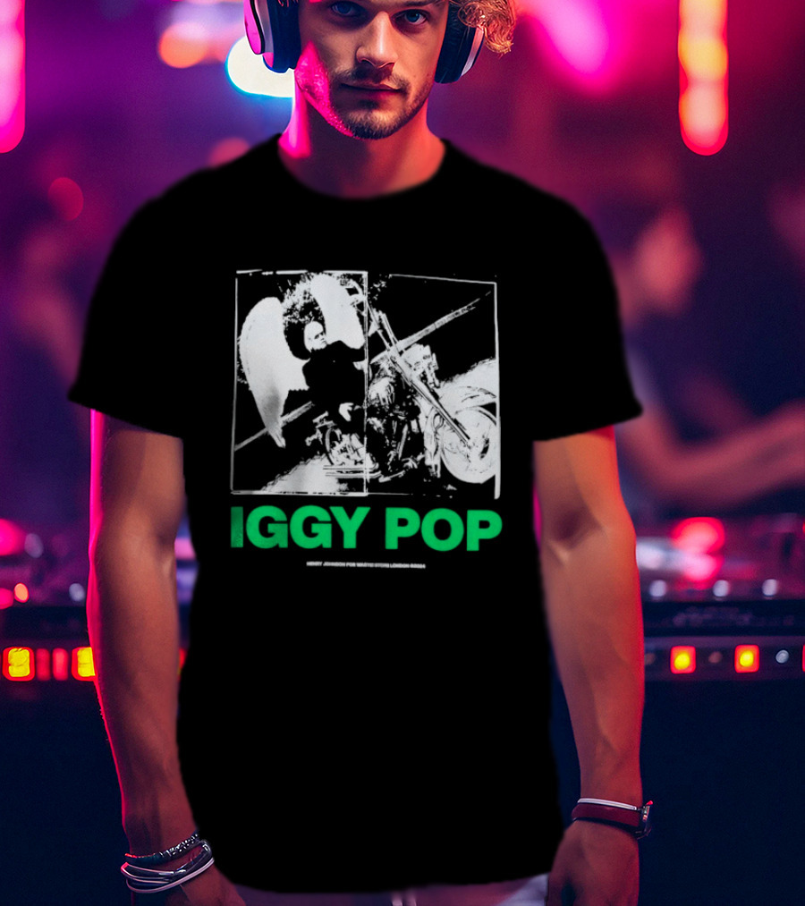 Waste! X Henry Johnson Iggy Pop Motor Wings Motorcycle Duo T-Shirt