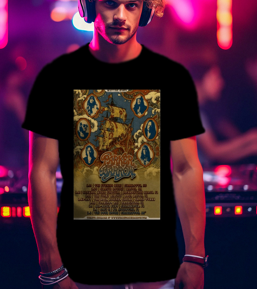 Parker Barrow Winter 2026 Tour With Concert Dates And Locations T-Shirt