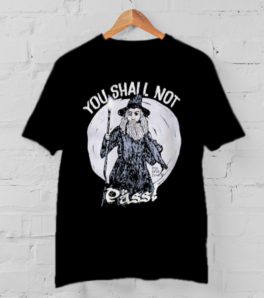 You Shall Not Pass Wizard Gandalf Blocking Pose T-Shirt