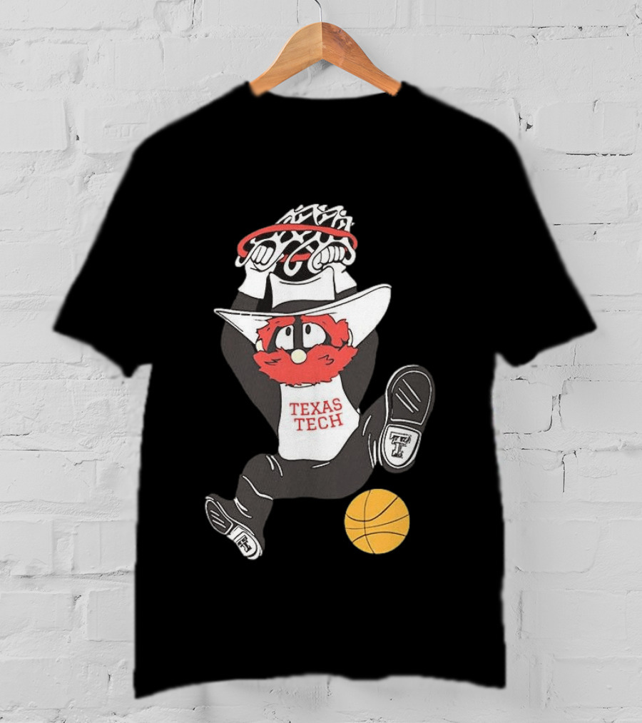 Texas Tech Raider Red Basketball Jammin Both Ways T-Shirt