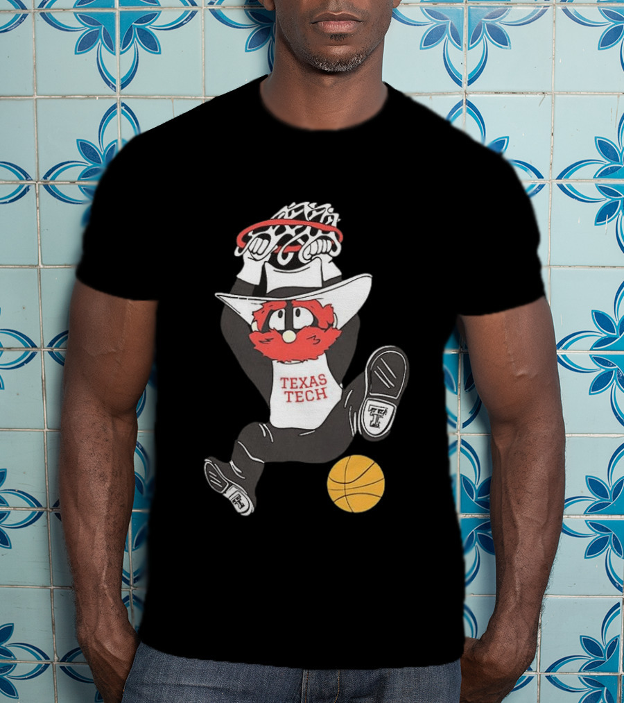 Texas Tech Raider Red Basketball Jammin Both Ways T-Shirt