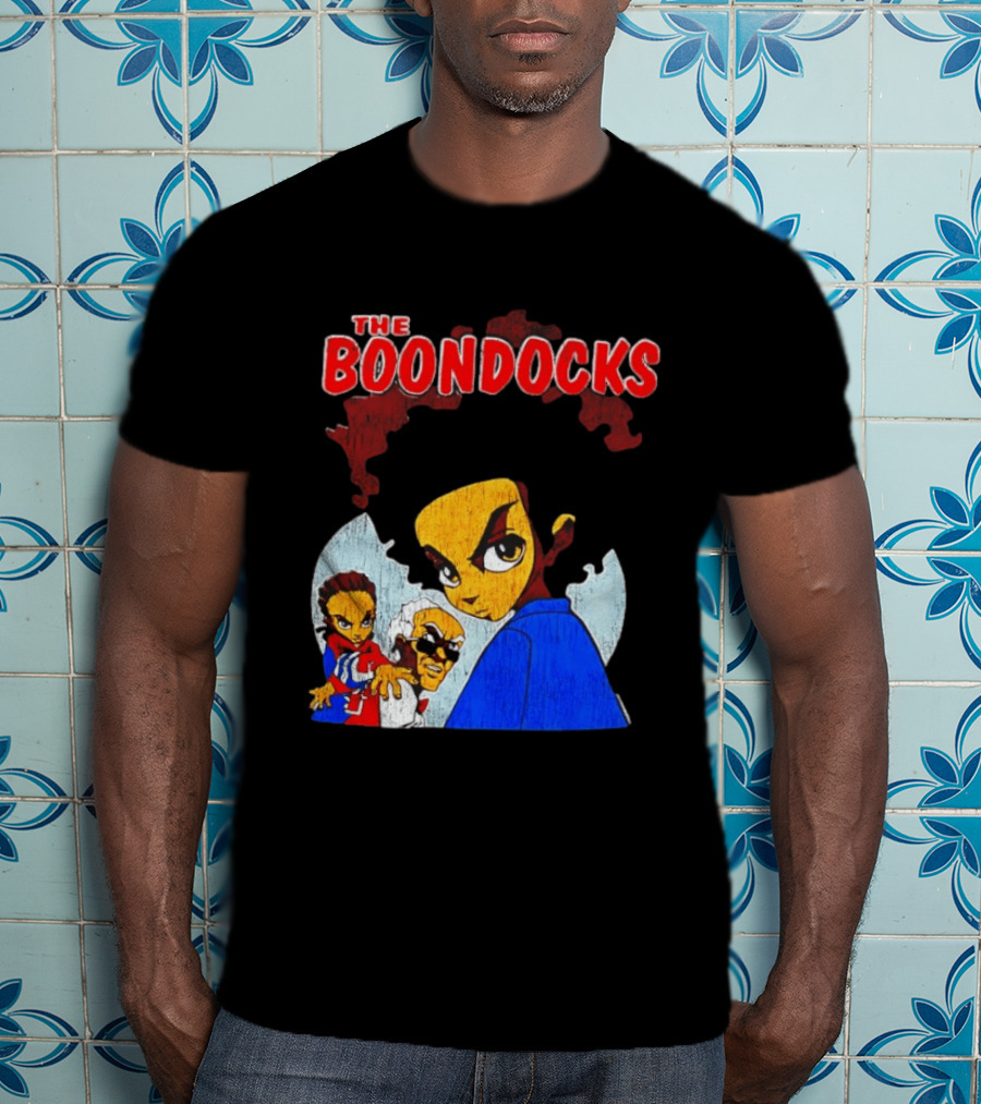 The Boondocks Animated Series Characters Huey Riley Grandad T-Shirt