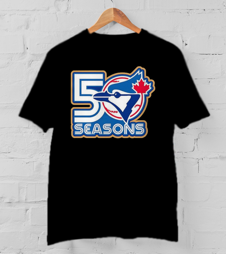 Toronto Blue Jays 50 Seasons Baseball Anniversary Celebration T-Shirt