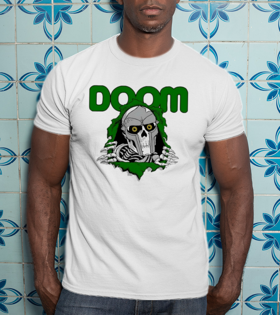 DOOM Skeleton Mask And Bones T-Shirt