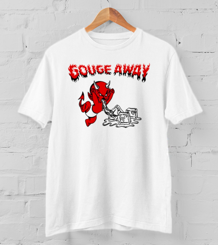 Gouge Away Red Devil Smashing Ice Cubes T-Shirt
