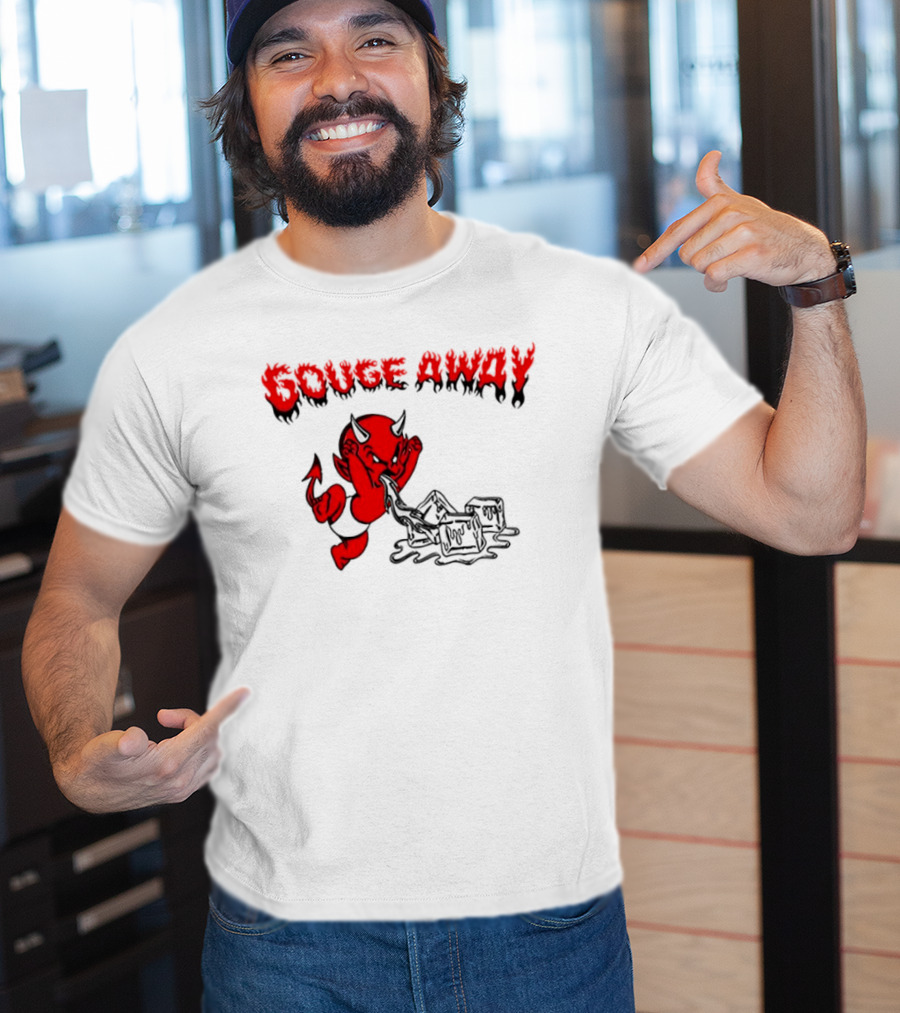 Gouge Away Red Devil Smashing Ice Cubes T-Shirt