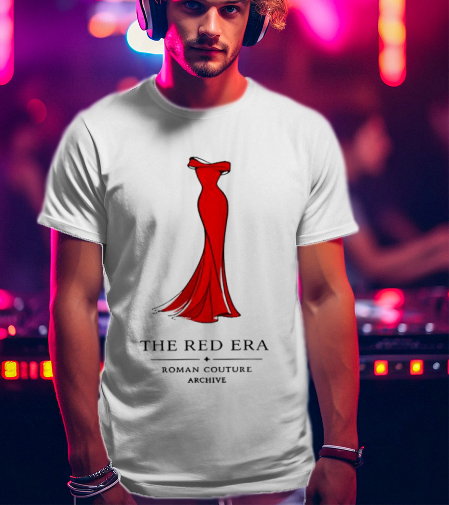 The Red Era Roman Couture Archive Evening Dress T-Shirt