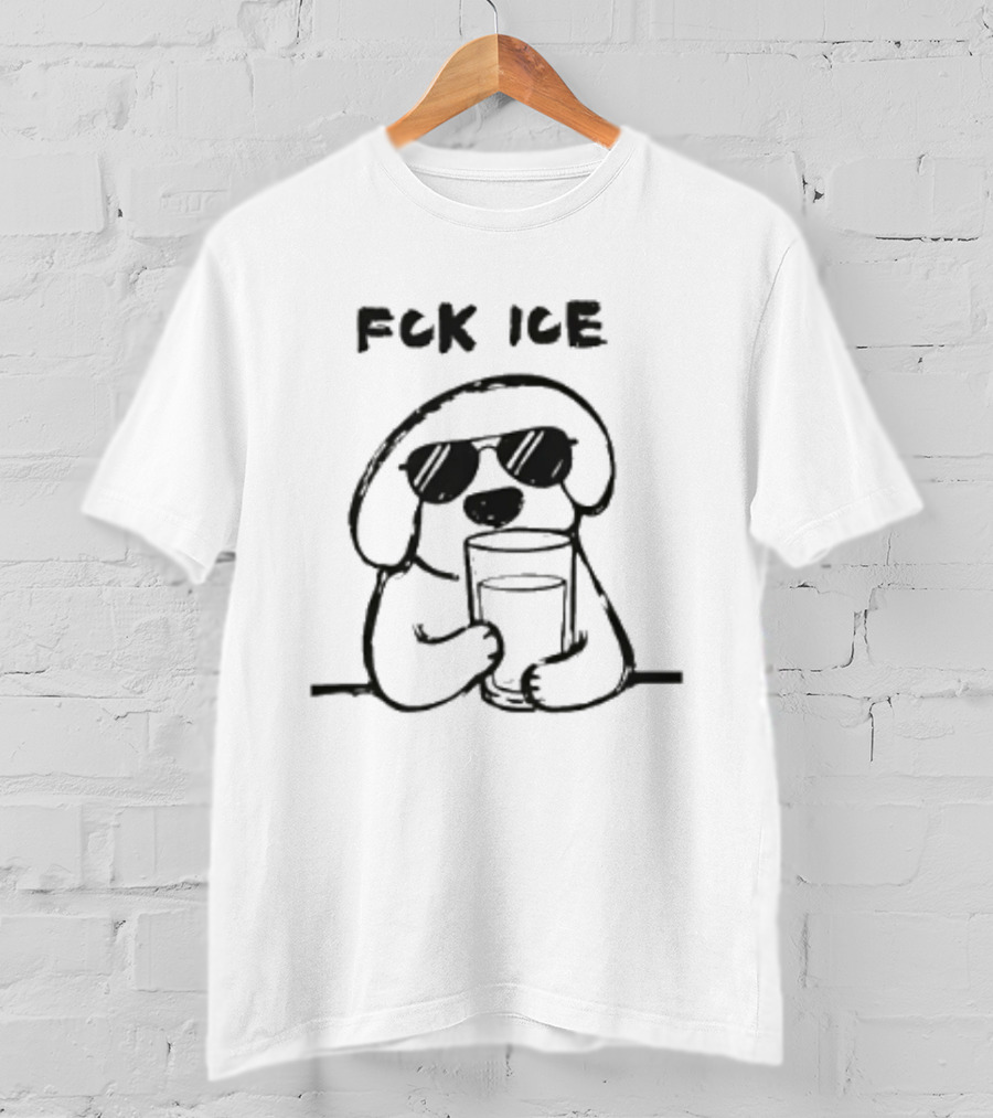 Trending Anti Ice Dog FCK ICE Cool Sunglasses T-Shirt