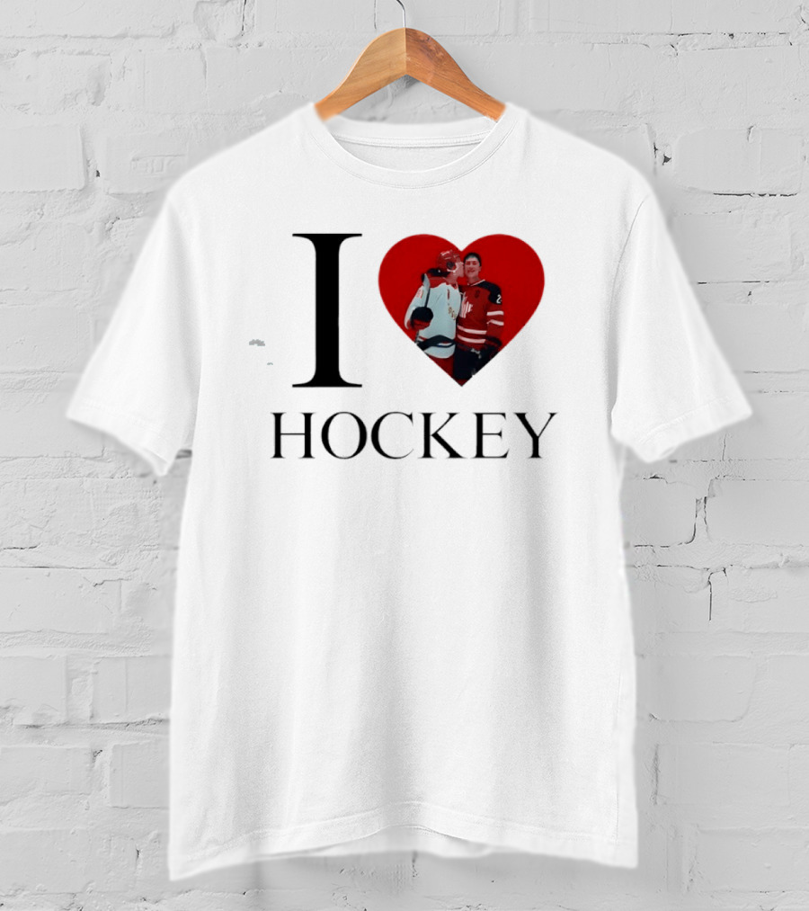 Williams & Storrie I Love Hockey Players Red Heart T-Shirt