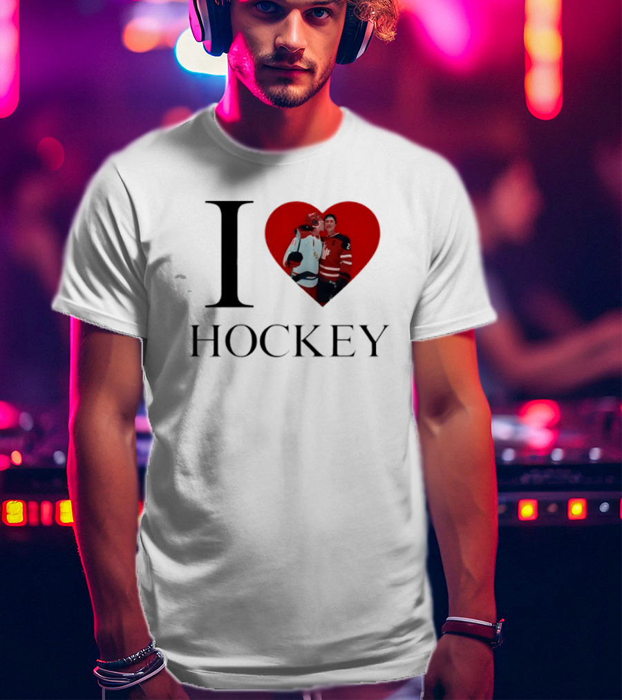Williams & Storrie I Love Hockey Players Red Heart T-Shirt