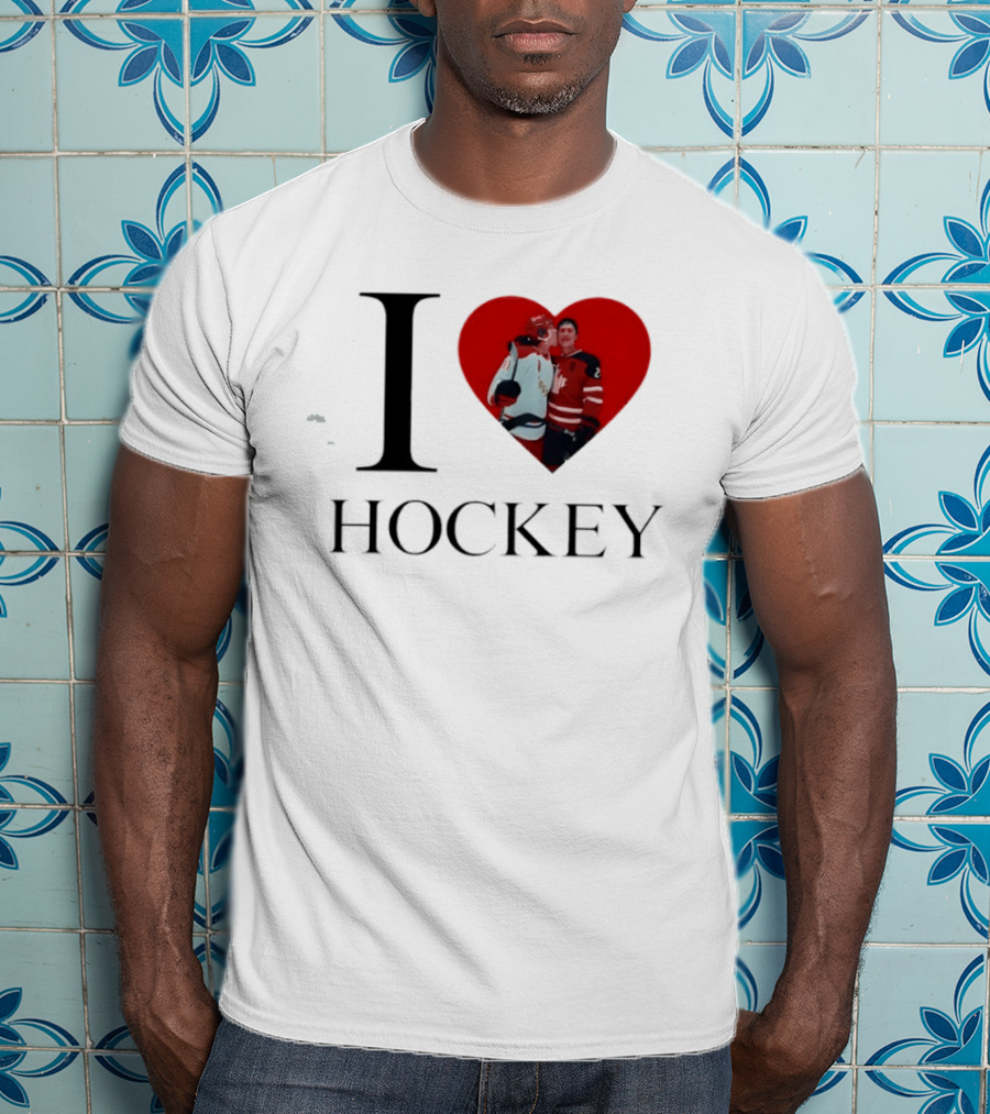 Williams & Storrie I Love Hockey Players Red Heart T-Shirt