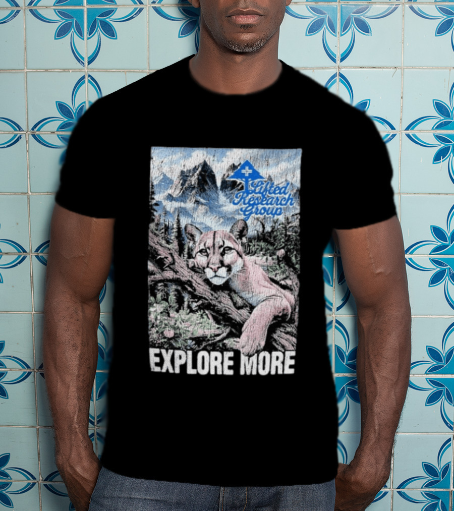Lifted Research Group Explore More With Mountain Lion And Scenic Forest T-Shirt