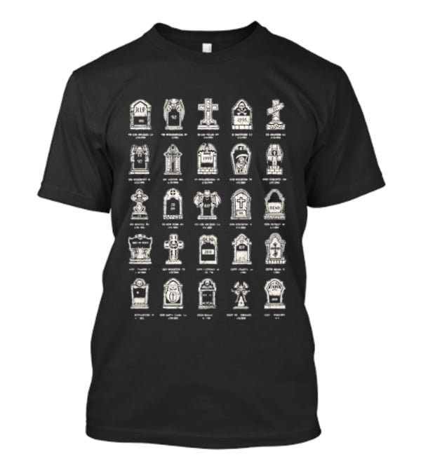 Mark Calaway The Undertaker 25 WrestleMania Wins Tombstones T-Shirt