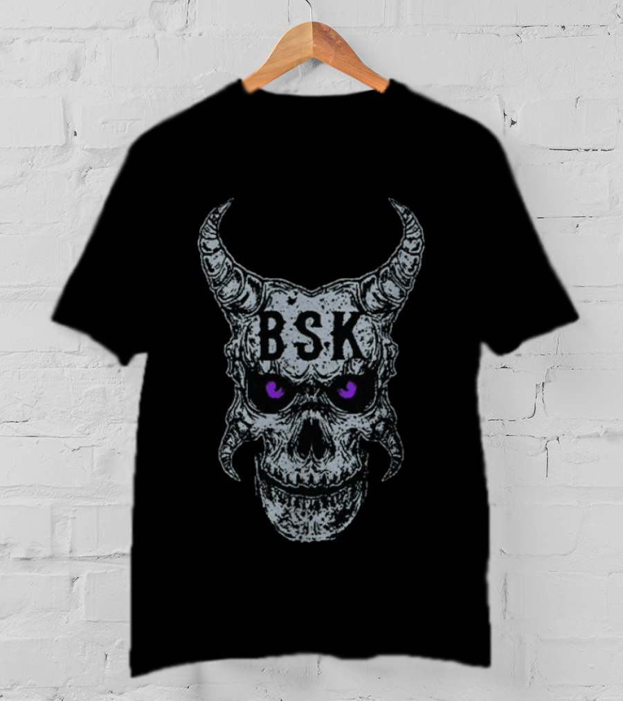 Mark Calaway The Undertaker BSK Skull Horns Purple Eyes T-Shirt