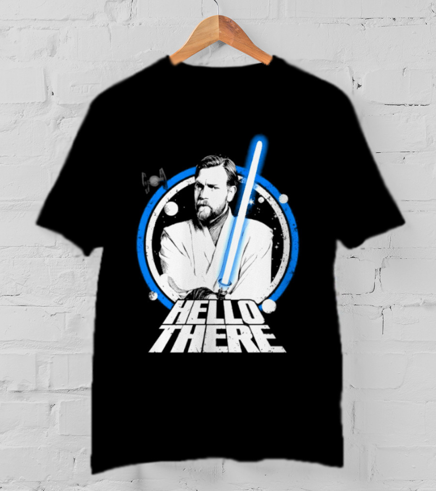 Obi Wan Kenobi Hello There Lightsaber Circle T-Shirt