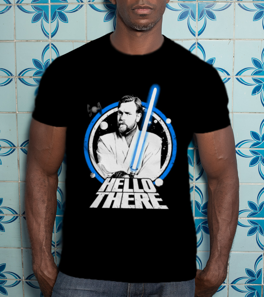 Obi Wan Kenobi Hello There Lightsaber Circle T-Shirt