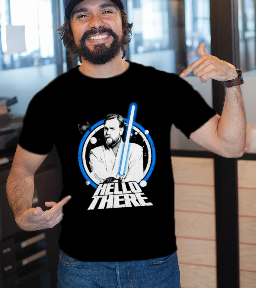 Obi Wan Kenobi Hello There Lightsaber Circle T-Shirt