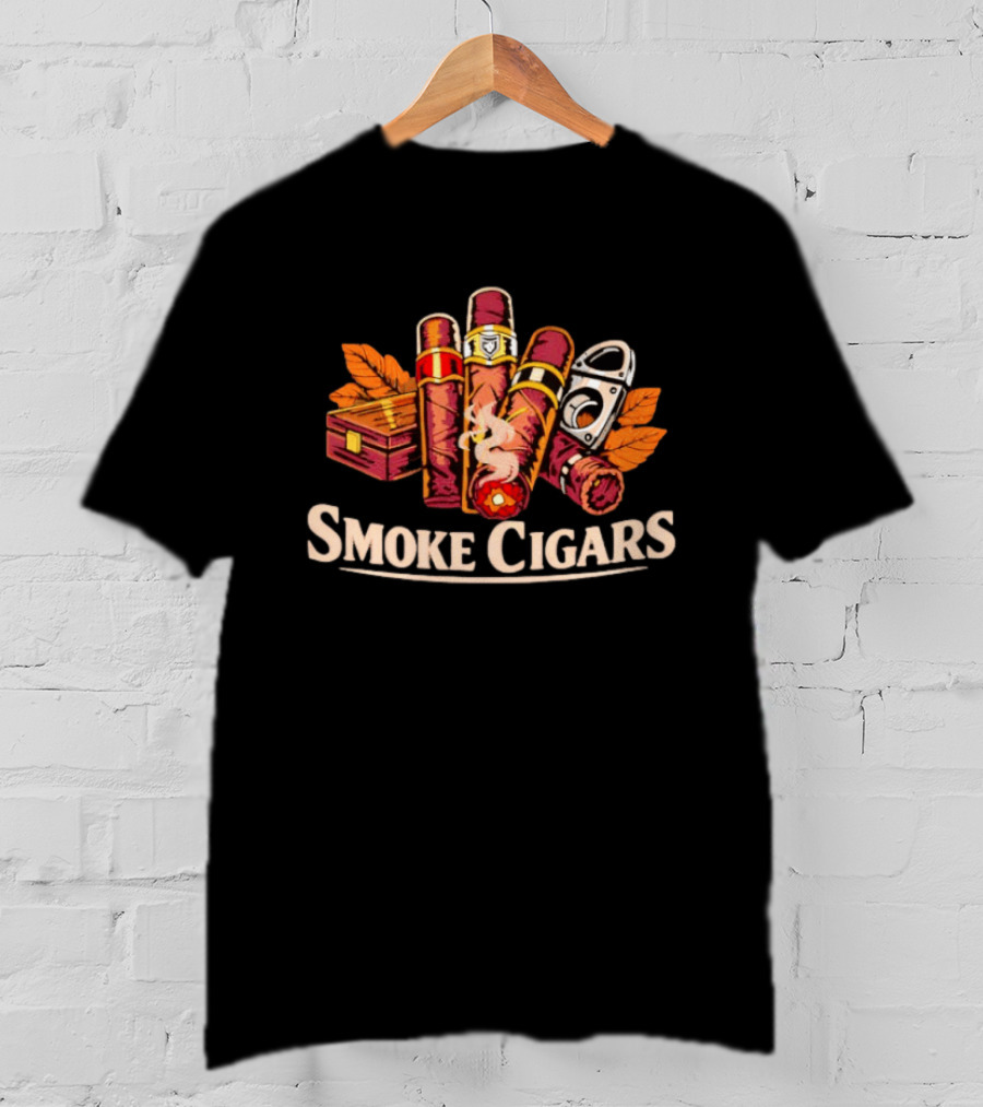 Smoke Cigars With Humidor And Cutter T-Shirt
