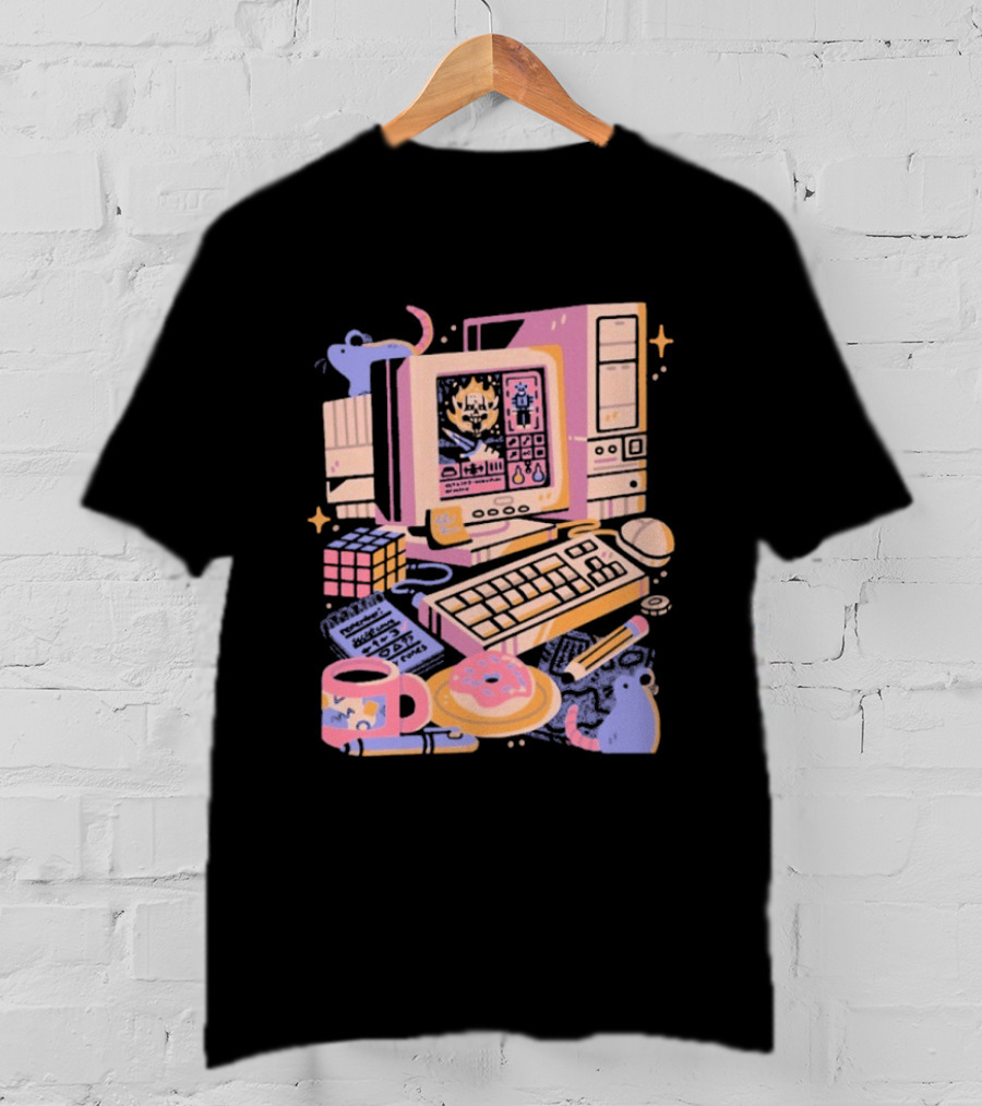 1000 Dead Draculas Computer Mice Retro Gaming Pastel Aesthetic T-Shirt