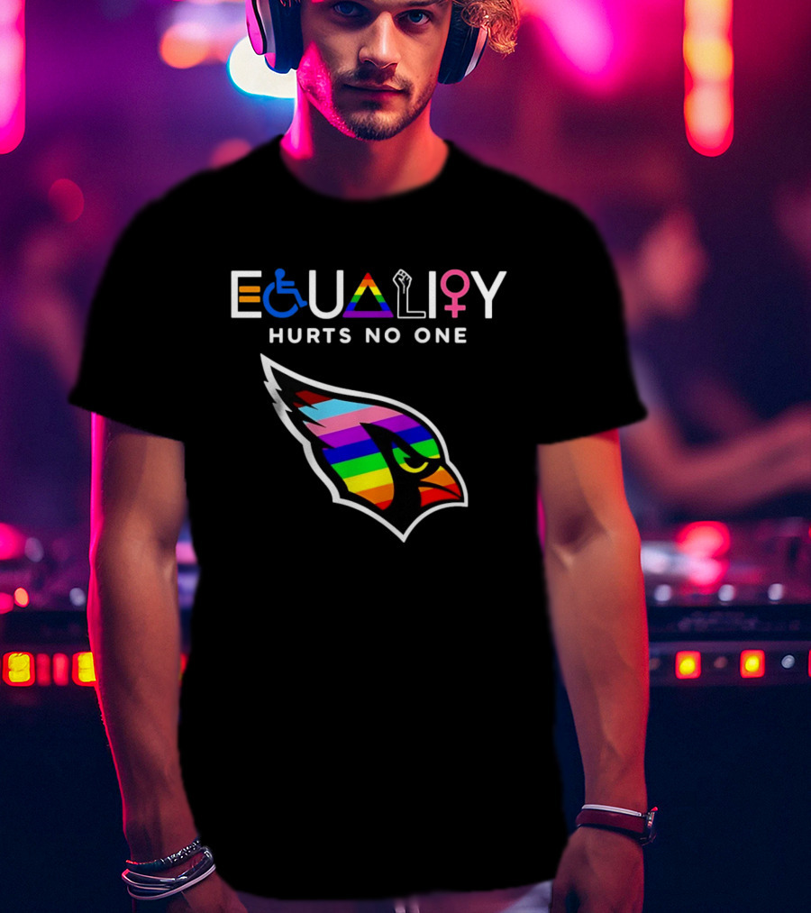 Arizona Cardinals Pride Equality Hurts No One Inclusive Message T-Shirt