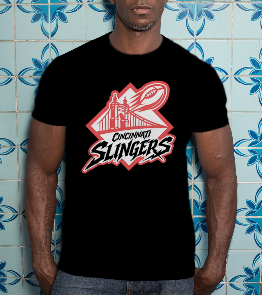 Cincinnati Slingers Football Bridge T-Shirt