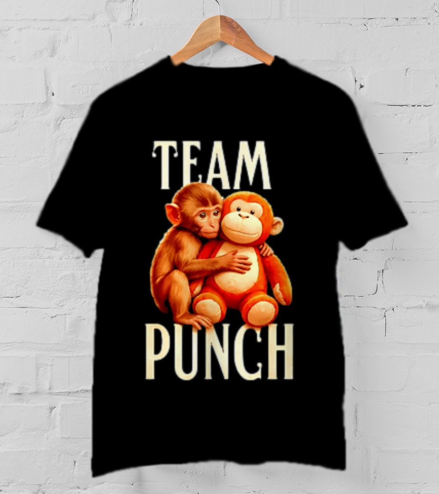 Baby Monkey Team Punch Cartoon T-Shirt