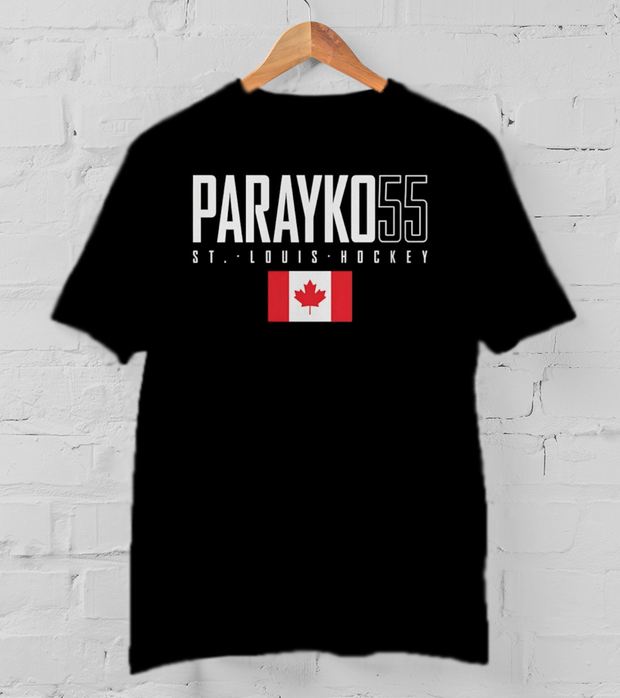 Parayko 55 St. Louis Hockey Canada Flag T-Shirt